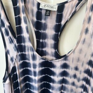 J. Valdi Navy Tie-Dye Midi Dress